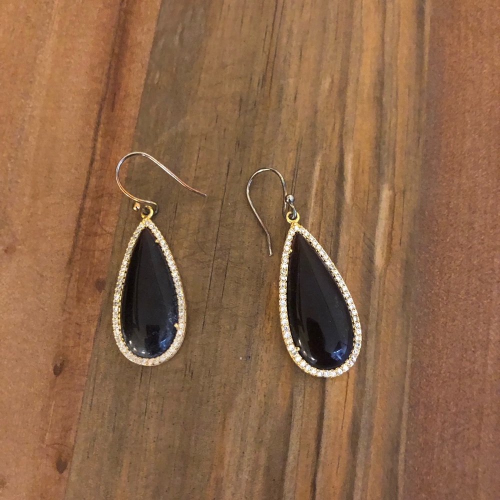 TAI brown teardrop earrings